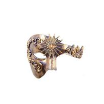 Metalinės tekstūros Venecijos pusės veido karnavalinė kaukė Steampunk Helovino veido uždangalas Karnavalas Style C