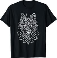 Venrir Wolf Valhalla Norse Mythology Viking Wolf T-Shirt XXL
