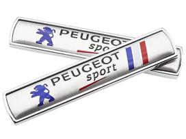2pcs/1pair new 3D Peugeot logo metal Car Fender side Car door Emblem car window sticker styling Accessories 2pcs Fender side