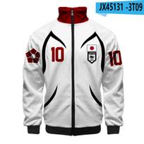 BLUE LOCK Anime Stand Collar Zip Sweatshirt Loose Fit Youth Casual Wear Men Women M gray