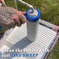 1Pc Roller Saver Cleaner Super Easy Clean Tools Paint Roller Spinner Brush Cleaner For Cleaning Sleeve Wall Painting Tools mėlyna