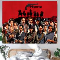 Personalized Red Dead Redemption Background Tapestry,Custom Name Birthday Party,Multifunctional Wall Decoration for Home Decor,Various Occasions 100cmx150cm
