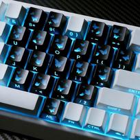 Heart Butterfly Metal Keycap: Original Height, Magnetic Switch, Translucent, Side Engraved for Mechanical Keyboards.