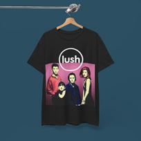 Lush Band T-Shirt - Shoegaze Indie Rock Tee Belle And Sebastians Slowdive My Bloody Valentine 4XL black