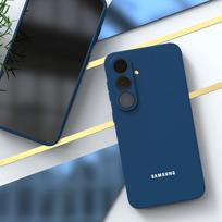 For Samsung Galaxy S26 S25 S24 S23 S22 S21 S20 Case Liquid Silicone Soft-Touch Shell S25 FE S26 Ultra S26 Plus S24FE Full Cover mėlyna