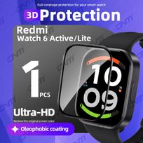 Screen Protector for Xiaomi Redmi Watch 6 Active / Lite HD Anti-scratch Full Coverage Protective Film Accessories (Not Glass) for Watch 6 Active white