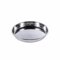 Stainless Steel Stainless Steel Pizza Pan Rustproof Round Baking Tray Food Container  Restaurant 30cm white