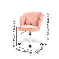 Degree Swivel Office Chair Velvet Desk for Home Apartment Bedroom