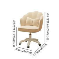 Degree Swivel Office Chair Velvet Desk for Home Apartment Bedroom