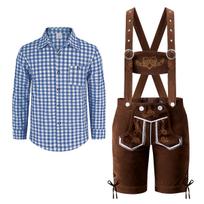 Berniukų Oktoberfest kostiumas Petnešos Mažiems Vaikams Vokiškos Miuncheno Bavariškos Lederhosen Alaus Šventės Karnavalo Helovino Iškilmingo vakarėlio 5-6 Years gray
