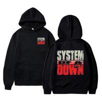 Hot System of A Down Hoodie Unisex Classic Rock Alternative Metal Hooded Sweatshirt Men Women Vintage Casual Oversized Hoodies XL black