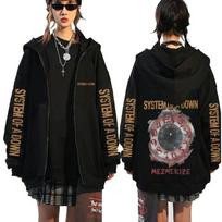 System of A Down Mezmerize Zipper Hoodie Men Women Gothic Rock Oversized Zip Up Jacket Men's 90s Alternative Metal Streetwear M juoda