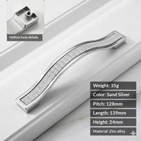 Rhinestone Crystal Drawer Europe Stylezinc Alloy Furniture Door Pull Handle For Drawer Cabinet Cupboard Kitchen Hardware A8