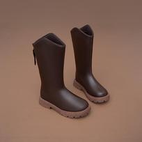 Girls British Style Thick Sole High Tube Kids Riding Long Boots 34 ruda