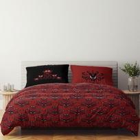 Halloween Print Haunted Mansion Bedding Set Ghosts and spirits Pattern Duvet Cover Set with Zipper Pillowcase Customizable size 100x135cm-2pcs black