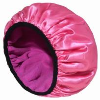 EVA Exterior Shower Cap Terry Cloth Lined Shower Hair Cover Bathroom Supplies Bath Hair Cap  Hair ryškiai rožinė