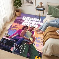 Gta Vi Cover Living Room Non-Slip Area Rug Soft Carpet for Bedroom Game Playroom Sofa Office Home Decor Doormat Christmas Gift C9211634 80cmx120cm