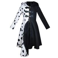 101 dalmatinas Juoda ir balta ragana Cruella De Vil Cosplay suknelė Adult XL black