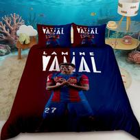 Football Star Bedding Set Yamal Football Star Duvet Cover Set,Three-Piece Bedroom Decor, Available in Large/Extra Large Sizes 100x135cm-2pcs