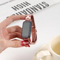 Nerūdijančio plieno dirželis Huawei Band 10 9 8 Priedai Laikrodžio apyrankė Grakštus metalinis keičiamas apyrankė correa Huawei Band 8 9 10 For Huawei Band 10 gray
