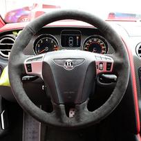 100% Fit For Bentley Continental Flying Spur 2010-2017 Auto Parts DIY Hand-stitched Genuine Leather car steering wheel cover D5