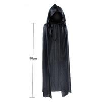 Terror Stitch Halloween Party Cosplay Children Adult Death Black Cloak, Halloween Death Skull Skeleton Ball Costume Prop Set One Size