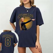 Women's Cotton Crew Neck Vintage Spicy Sophie Cunningham Shirt, Sophie Cunningham 8 Graphic Tee Gifts From Basketball Fans Unisex,gift,Top S black