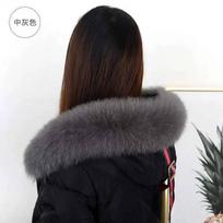 Real Fox Fur Collar Natural Fur Scarf Winter Women Scarves Female Fur Collar Shawl Long Warm Genuine Fashion Fur Scarf Lenth 60 witdh 10 black