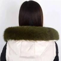 Real Fox Fur Collar Natural Fur Scarf Winter Women Scarves Female Fur Collar Shawl Long Warm Genuine Fashion Fur Scarf Lenth 60 witdh 10 žalia