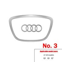 Automobilio vairo logotipas Ryškus rėmelio juostelė Galvanizuotas automobilio logotipas Lipdukas Audi A3 A4 B8 8P B9 8V A5 A6 C7 A7 Q3 Q5 Q7