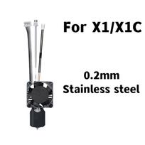 Bambu Original X1/P1 Series Hotend Kit Hardened Steel Nozzle 0.2/0.4/0.6/0.8mm For Bambu lab X1C X1 P1P P1S 3D Printer Parts