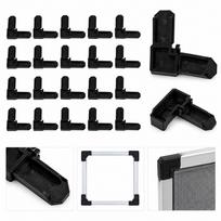 20pcs 90 Degree Right Angle Window Screen Frame Corner Screen Corner Replacement  Window Screen black