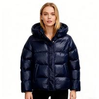 Su gobtuvu vientisas parkas ilgomis rankovėmis vyriškas parko kardiganas su užtrauktuku žiemos susiūtas slim fit kišenės viršutinis drabužis šiltas žiemos pagrindai XS mėlyna