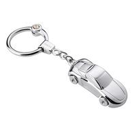 Rockyu Keychain Car-shaped LED Light Made Zinc Alloy Cute Mini Car Design Men Available Multiple Colors Key Ring Stylish Easy Carry Small Item Ideal white