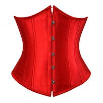 Women European Court Style Satin Corset Waist Trainer Waist Cincher Body Shaper 5XL raudona