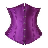 Women European Court Style Satin Corset Waist Trainer Waist Cincher Body Shaper 5XL violetinė