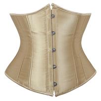 Women European Court Style Satin Corset Waist Trainer Waist Cincher Body Shaper 6XL abrikosas