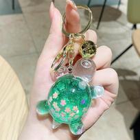 Liquid-Filled Glow-In-The-Dark Turtle Keychain Bags Pendants Blind Boxes Claw Machines Key Chains Pendants And Small Gifts A4 white