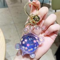 Liquid-Filled Glow-In-The-Dark Turtle Keychain Bags Pendants Blind Boxes Claw Machines Key Chains Pendants And Small Gifts A1 gray