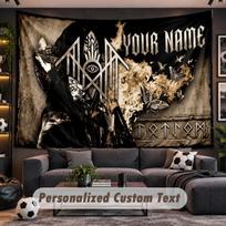 Sleep Token Personalized Tapestry Support Custom Name, Wall Art Home Decoration 180cmx230cm