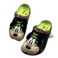 Cool Cartoon Graffiti Clogs – Unisex Couple Beach Sandals, Soft Sole Breathable Hollow Shoes M9/W11 black