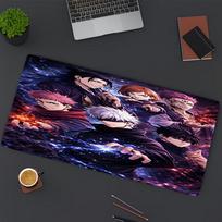 Jujutsu Kaisen Print Mouse Pad, for Keyboard Pad Laptop PC Mat for Office Home Use, Desk Decor, Perfect Birthday Gift for Gamers 30cmx60cm black