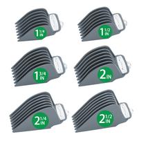 YINKE Clipper Guards for Wahl Hair Clippers Trimmers with Metal Clip Premium 6 Size Cutting Lengths Limit Guide Comb Attachments pilka