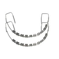 1 pora madingų breketų Spalvingas laikinas dantų papuošalas su metaliniais vielutėmis Metalinis laikiklis Ortodontinės ligatūros High Quality gray
