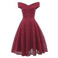Women Prom Dress Short Sleeves Double Layers Solid Color Big Hem A-line Dress-up brown