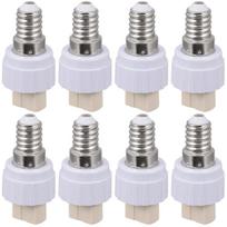 E14 to G9 Socket Adapter, Pack of 8 Lamp Holder Converters, Compact and Lightweight Accessory for Screw-in Ceiling and Table Lamps