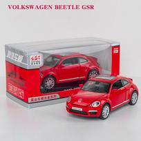 1:32 Scale Beetle GSR automobilio modelis, atitraukiamas atgal akustinio-optinio lydinio liejimo gatvės metalo verslo automobilių modelis Vaikų žaislinio lydinio automobilio modelis 1/32-15x7x5cm raudona