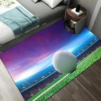 Futbolo Kilimas ir Kilimėliai Miegamojo Svetainės Vaikams 3D Futbolo Laukas Spausdintas Raštas Kilimėlis Vaikų Žaidimų Grindų Kilimėlis Dekoras 40x60cm blue