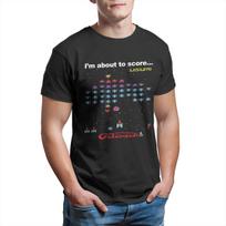 Mod.01 Arcade Galaga 1981 Space Invaders Video Game Juego Retro Vintage 80s Gaming Console Aliens 8-Bits Gamer T Shirt for men XL black