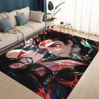 3D Demonas S-Slayer Animacinis Kamado Nezuko Anime Kilimas Svetainės Miegamojo Namų Sofos Dekoras, Vaikams Neslystantis Grindų Kilimėlis 40x60cm( 15x23in )